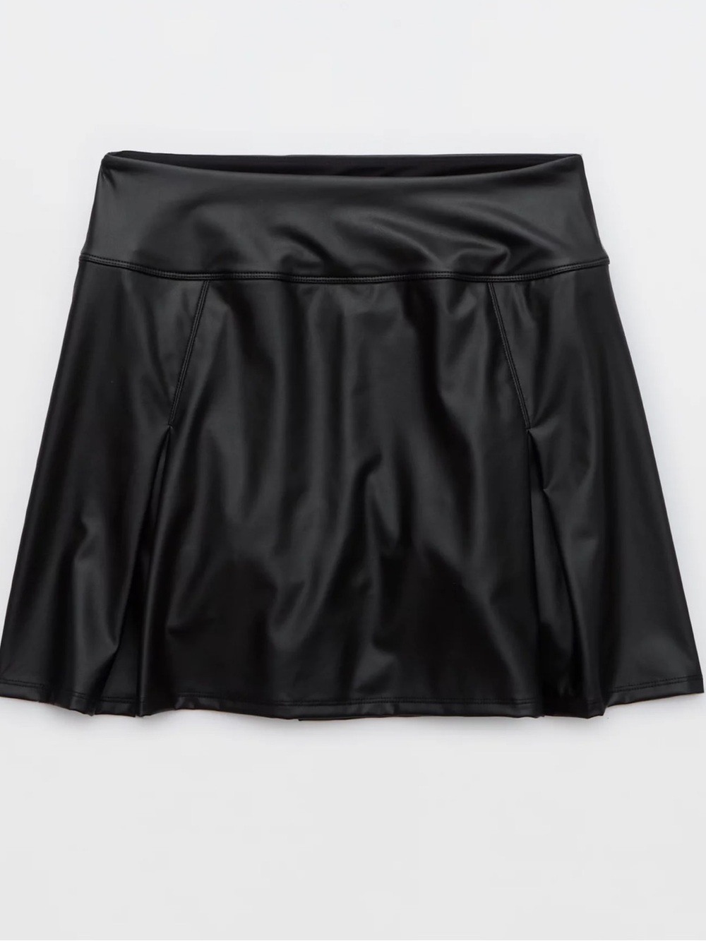 Offline By Aerie Real Luxe Vegan Leather Skort Womens S Black Gothic Festival - Picture 3 of 10